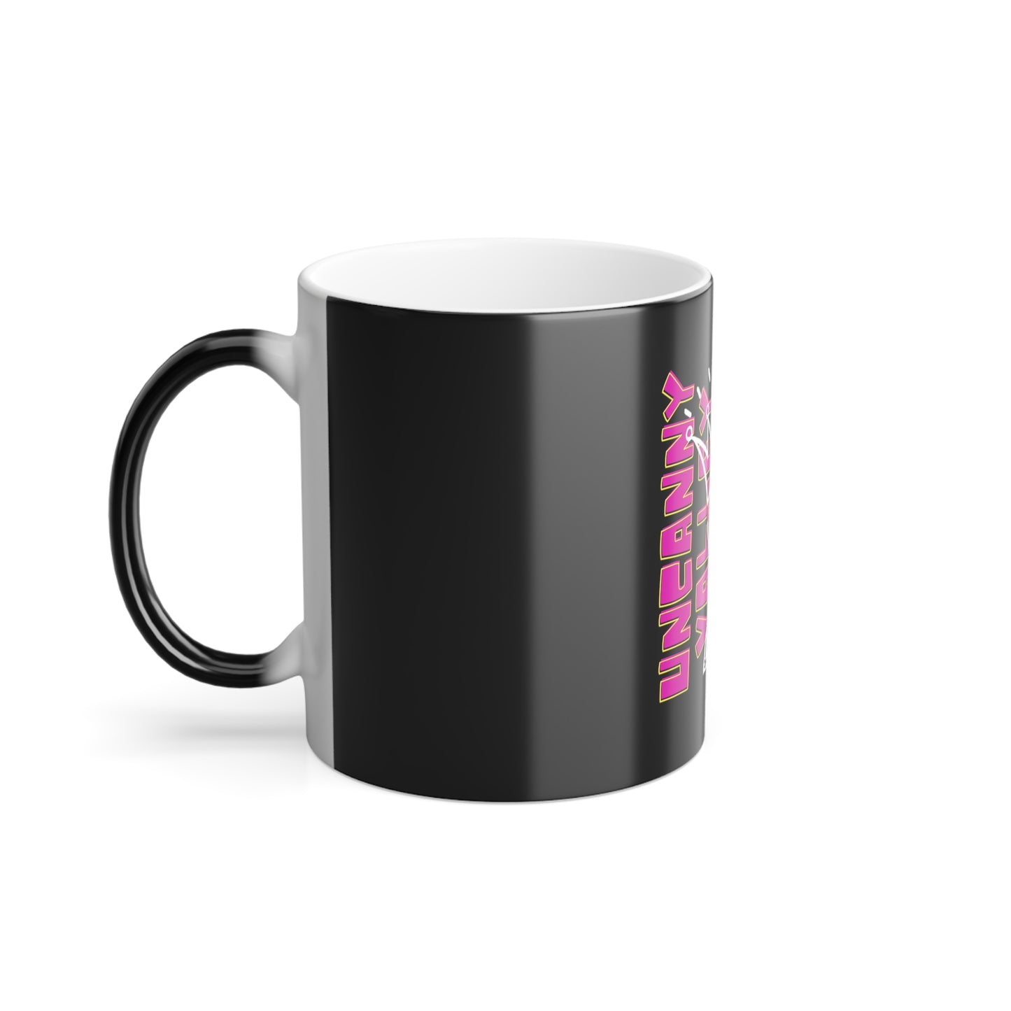 Uncanny Valley Girl on the Side Color Morphing Mug, 11oz