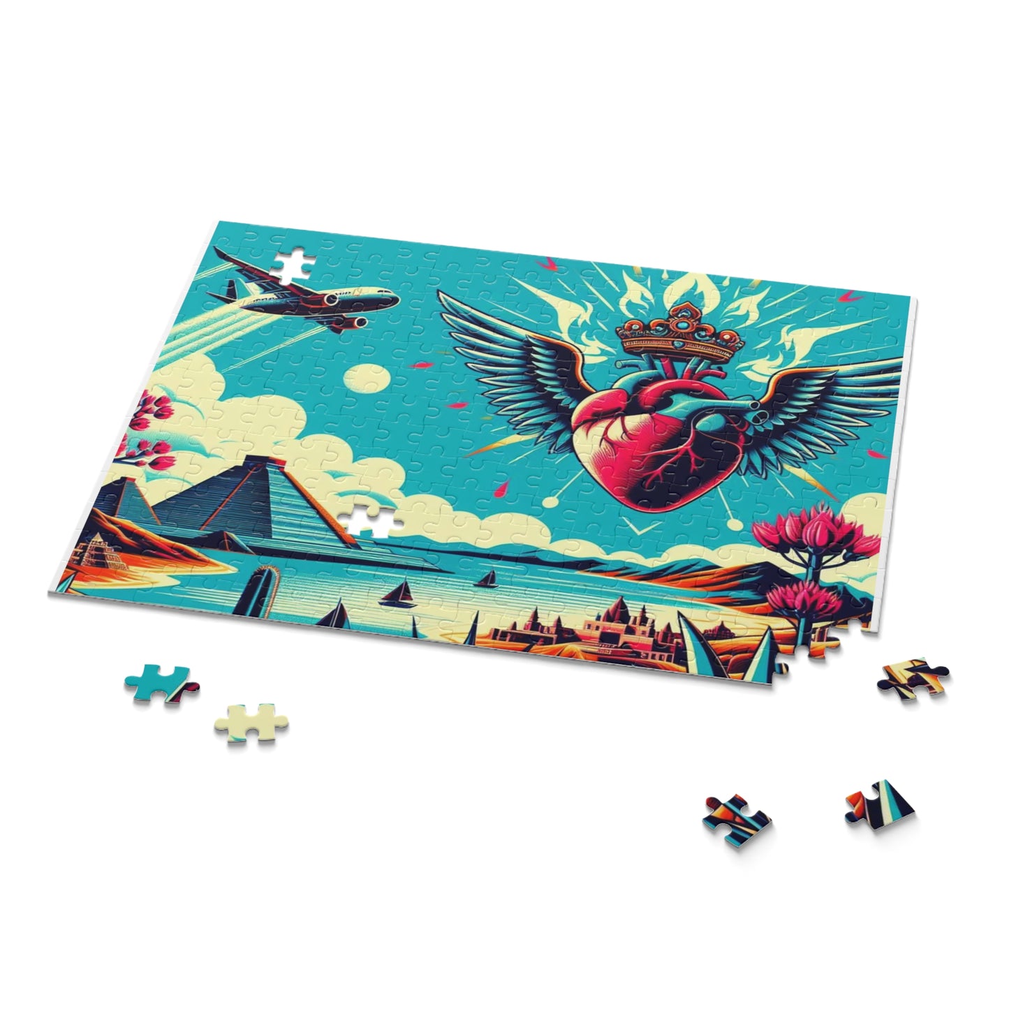 Siempre el Amor Sacred Heart México  Azul Puzzle (120, 252, 500-Piece)