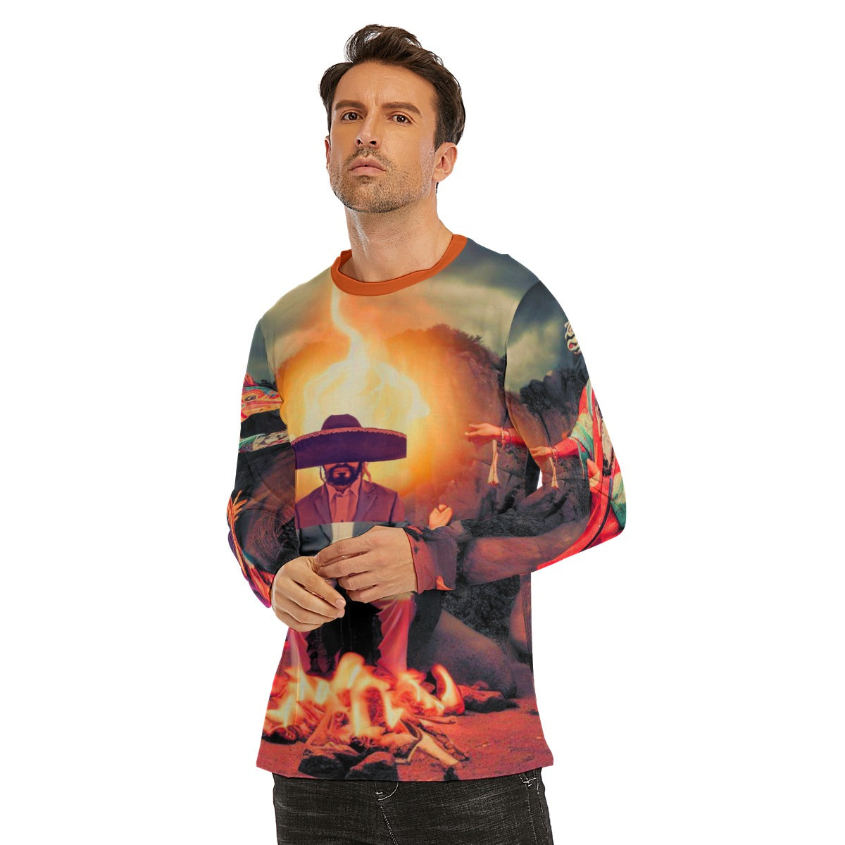 UVG MEXICO FEVER DREAM MEN'S COTTON LONG SLEEVE T-SHIRT