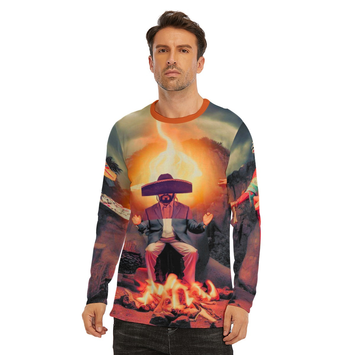 UVG MEXICO FEVER DREAM MEN'S COTTON LONG SLEEVE T-SHIRT